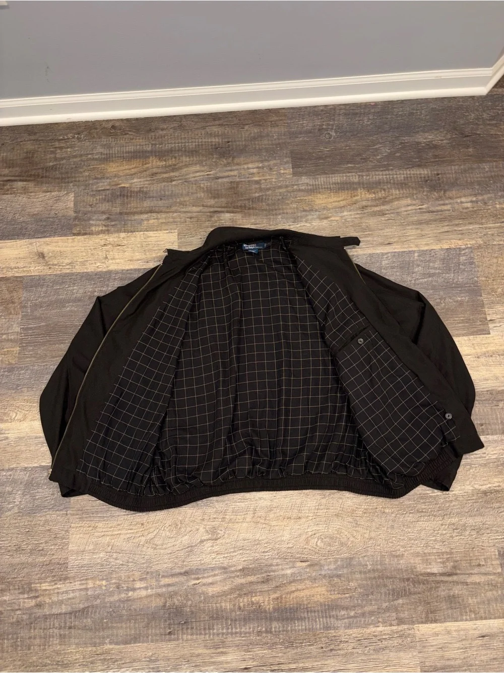 Polo Ralph Lauren Men XXL Black Harrington Jacket Full Zip Lined Pony Logo